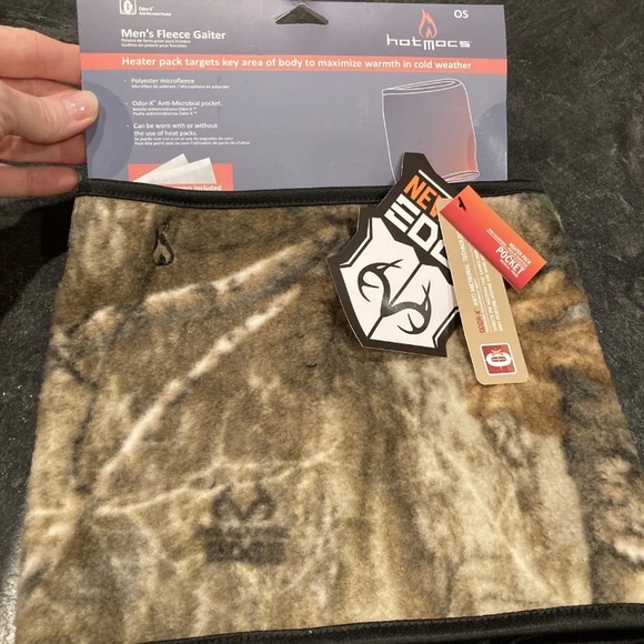 HotMocs Men's Fleece Gaitor Brown Realtree Camouflage Face Mask & Neck Guard NWT - Picture 1 of 9